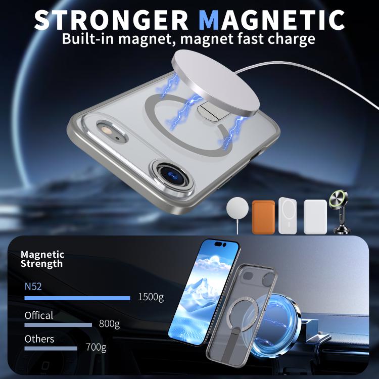 For iPhone Air Star Shine Series TPU + PC MagSafe Phone Case with Fold Holder