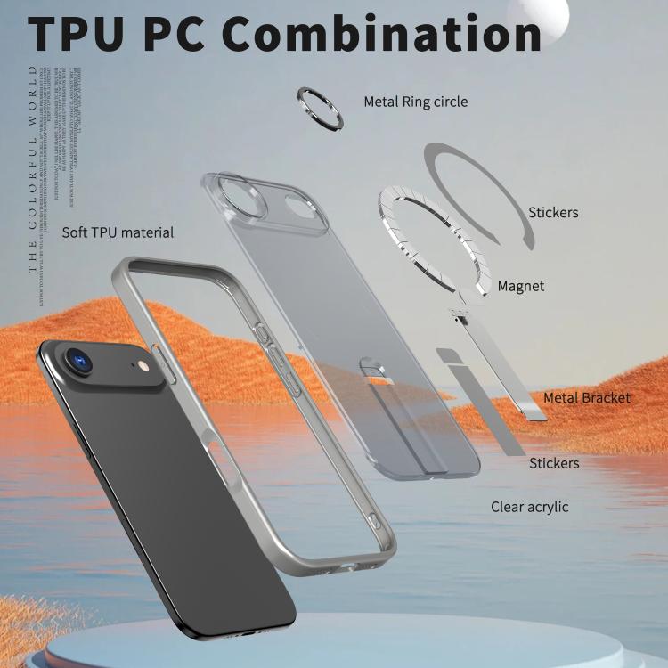 For iPhone Air Star Shine Series TPU + PC MagSafe Phone Case with Fold Holder