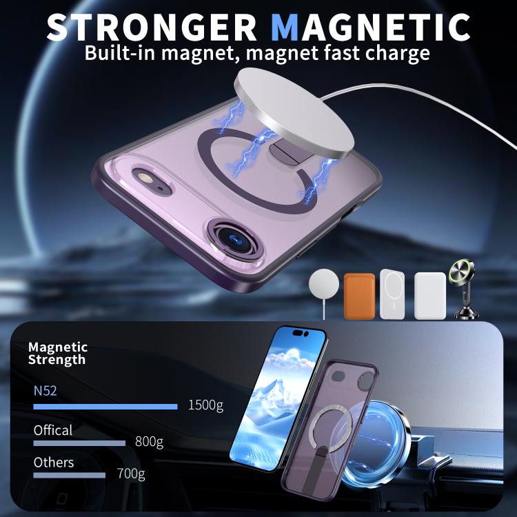 For iPhone Air Star Shine Series TPU + PC MagSafe Phone Case with Fold Holder