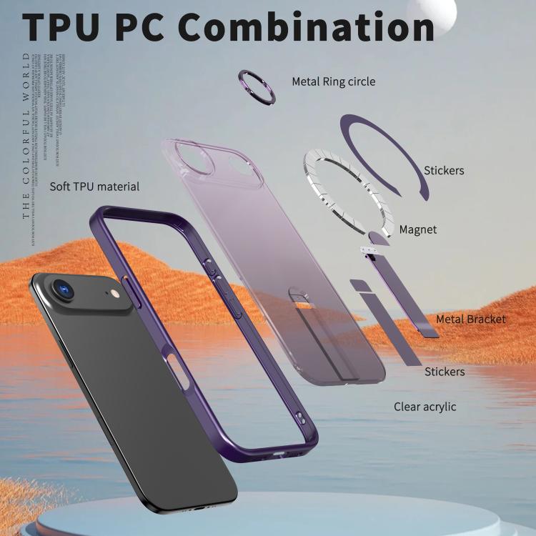 For iPhone Air Star Shine Series TPU + PC MagSafe Phone Case with Fold Holder