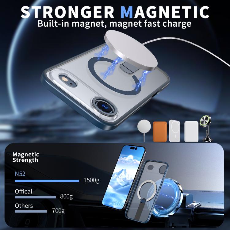 For iPhone Air Star Shine Series TPU + PC MagSafe Phone Case with Fold Holder