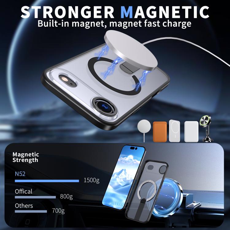 For iPhone Air Star Shine Series TPU + PC MagSafe Phone Case with Fold Holder