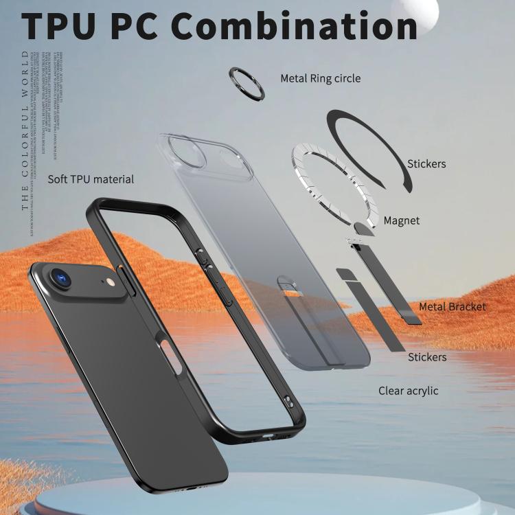For iPhone Air Star Shine Series TPU + PC MagSafe Phone Case with Fold Holder