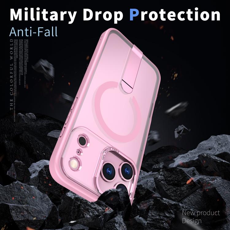 For iPhone 17 Pro Star Shine Series TPU + PC MagSafe Phone Case with Fold Holder