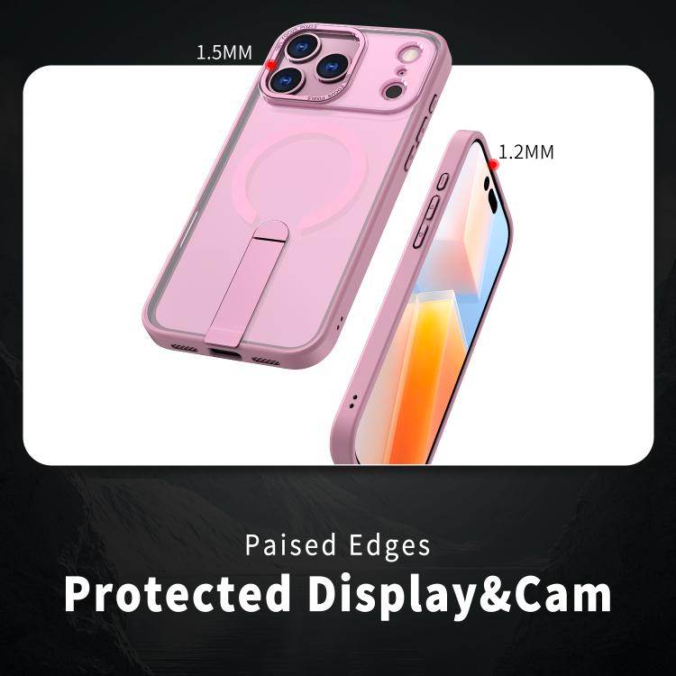 For iPhone 17 Pro Star Shine Series TPU + PC MagSafe Phone Case with Fold Holder