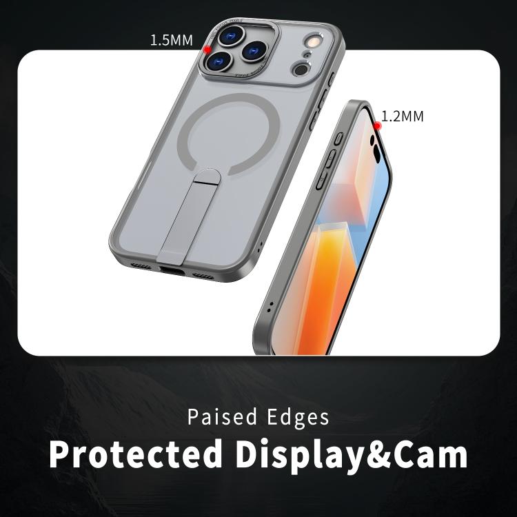 For iPhone 17 Pro Star Shine Series TPU + PC MagSafe Phone Case with Fold Holder