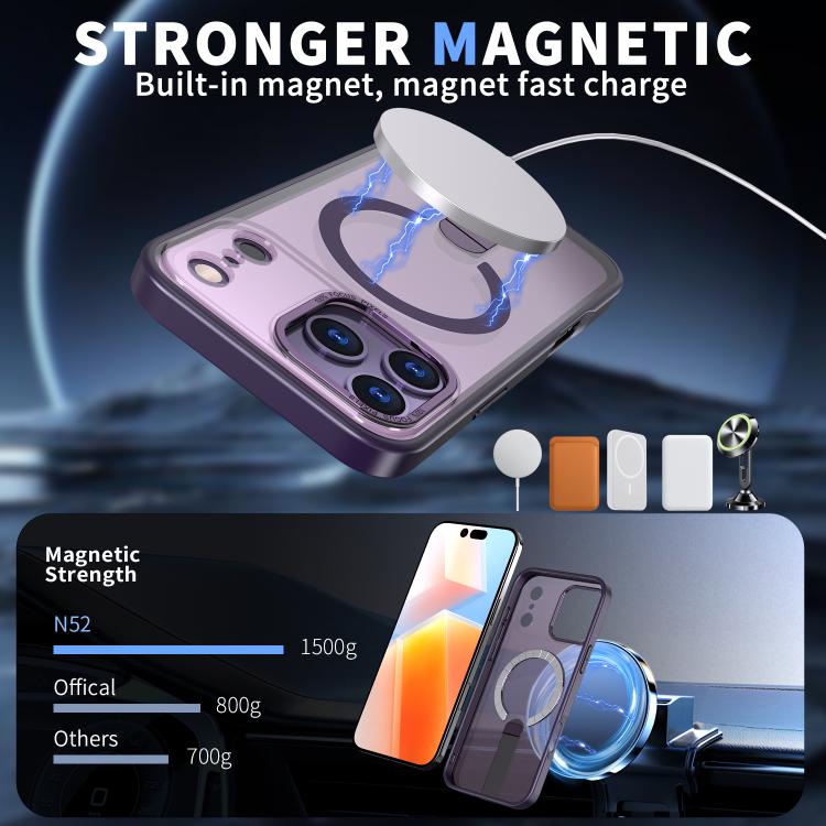 For iPhone 17 Pro Star Shine Series TPU + PC MagSafe Phone Case with Fold Holder