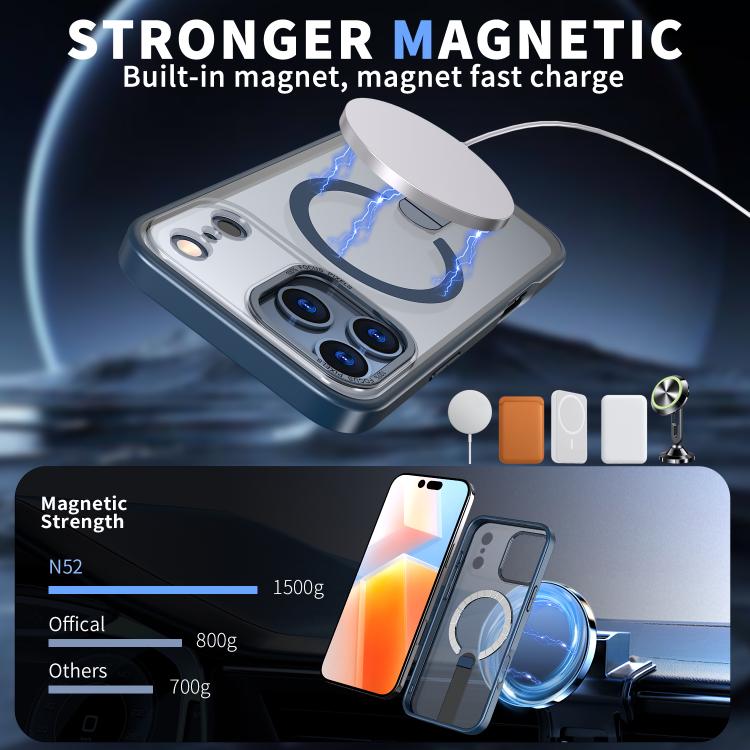 For iPhone 17 Pro Star Shine Series TPU + PC MagSafe Phone Case with Fold Holder