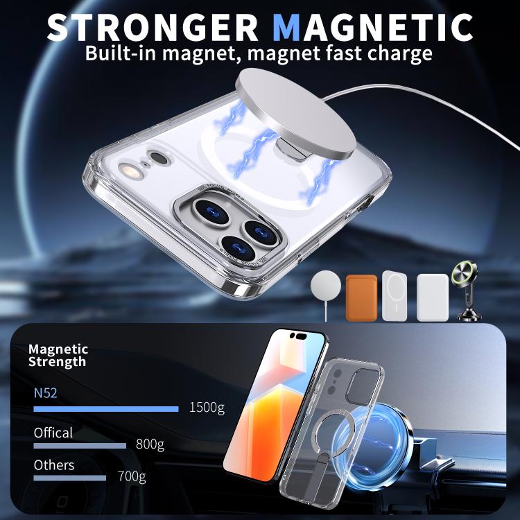 For iPhone 17 Pro Max Star Shine Series TPU + PC MagSafe Phone Case with Fold Holder