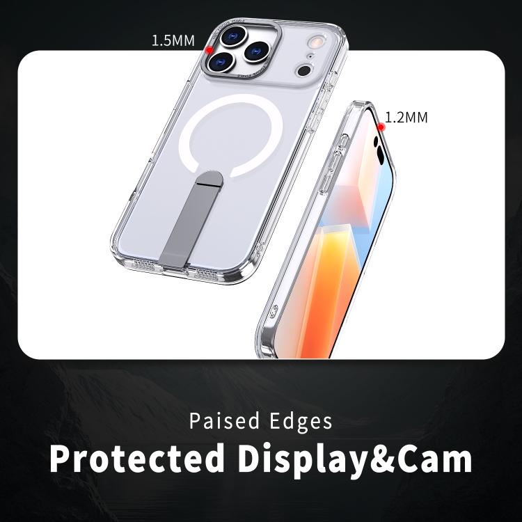 For iPhone 17 Pro Max Star Shine Series TPU + PC MagSafe Phone Case with Fold Holder