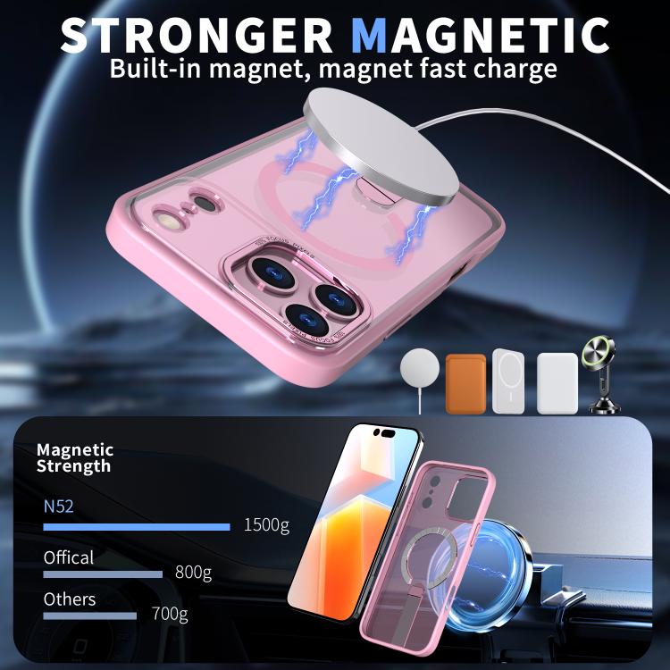 For iPhone 17 Pro Max Star Shine Series TPU + PC MagSafe Phone Case with Fold Holder