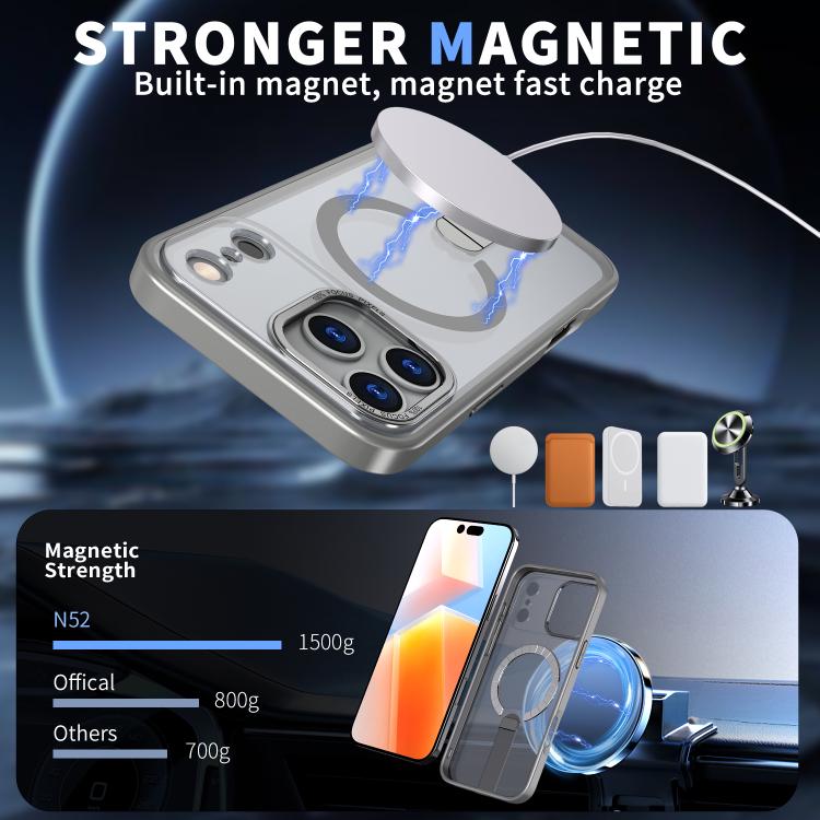 For iPhone 17 Pro Max Star Shine Series TPU + PC MagSafe Phone Case with Fold Holder