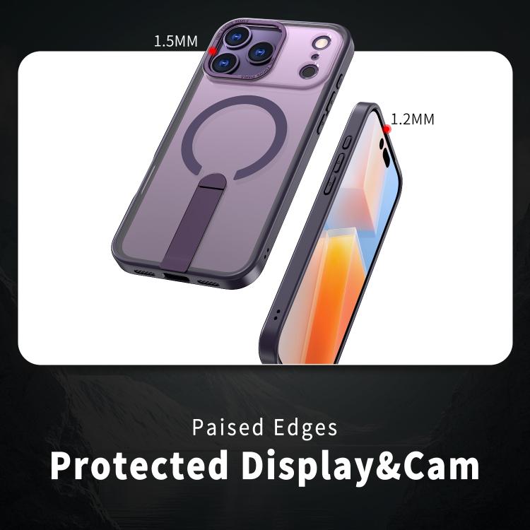 For iPhone 17 Pro Max Star Shine Series TPU + PC MagSafe Phone Case with Fold Holder