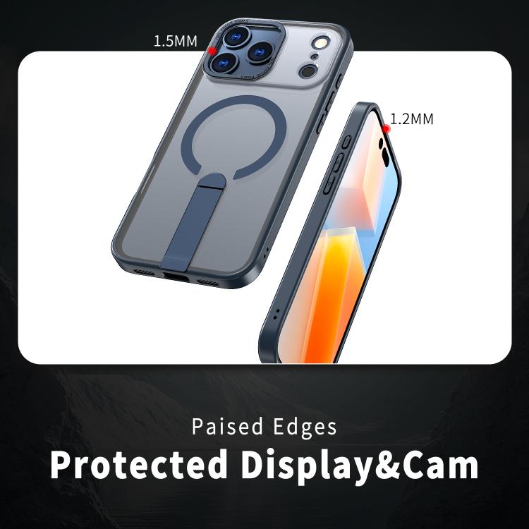 For iPhone 17 Pro Max Star Shine Series TPU + PC MagSafe Phone Case with Fold Holder