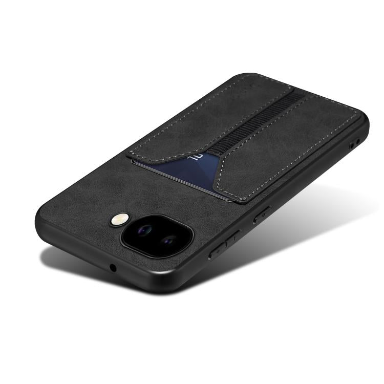 For Google Pixel 9a Denior D07 DV Elastic Card Slot PU Back Cover Phone Case