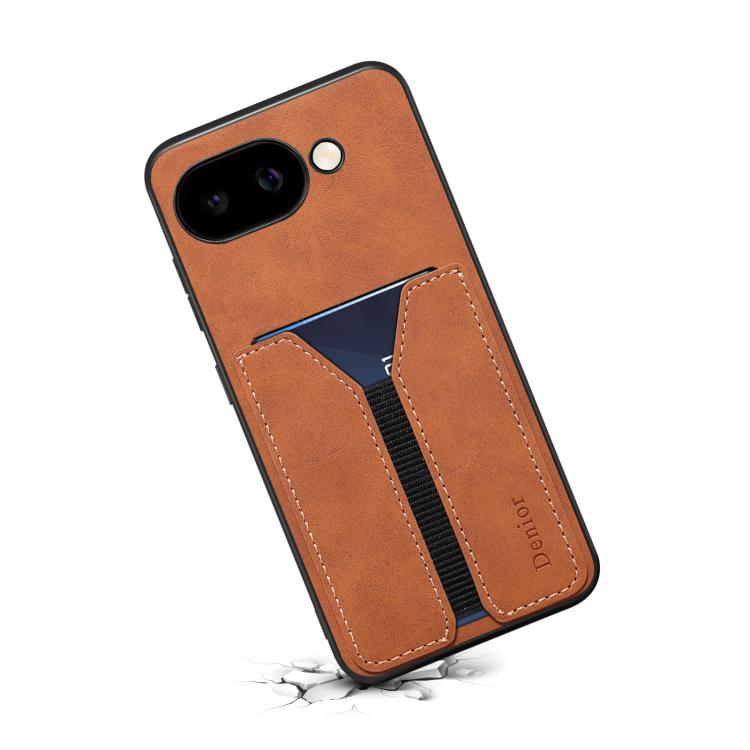 For Google Pixel 9a Denior D07 DV Elastic Card Slot PU Back Cover Phone Case
