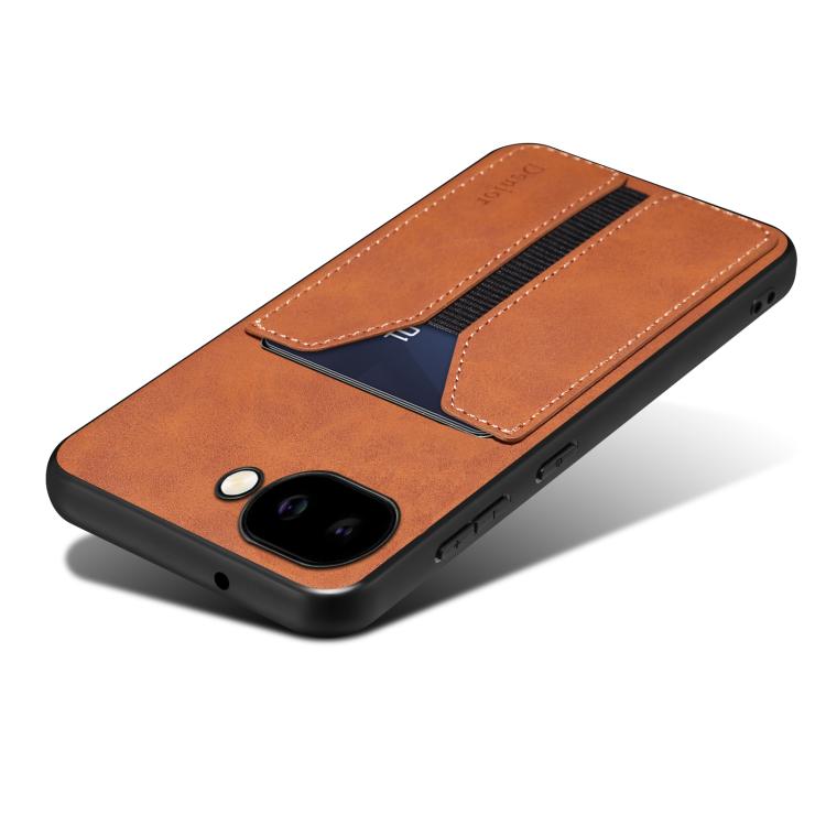 For Google Pixel 9a Denior D07 DV Elastic Card Slot PU Back Cover Phone Case