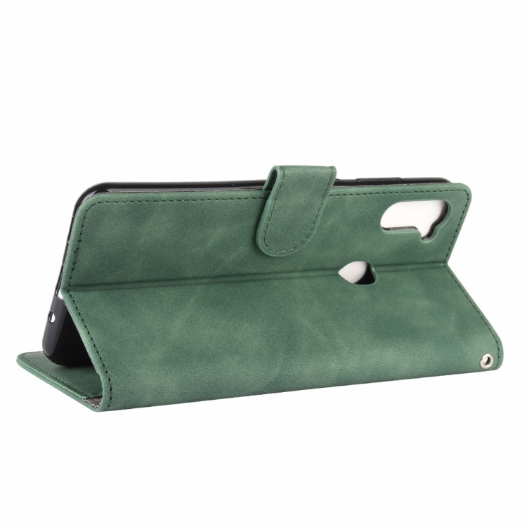 For Samsung Galaxy A11 (Eurasian Version) Solid Color Skin Feel Magnetic Buckle Horizontal Flip Calf Texture PU Leather Case with Holder & Card Slots & Wallet