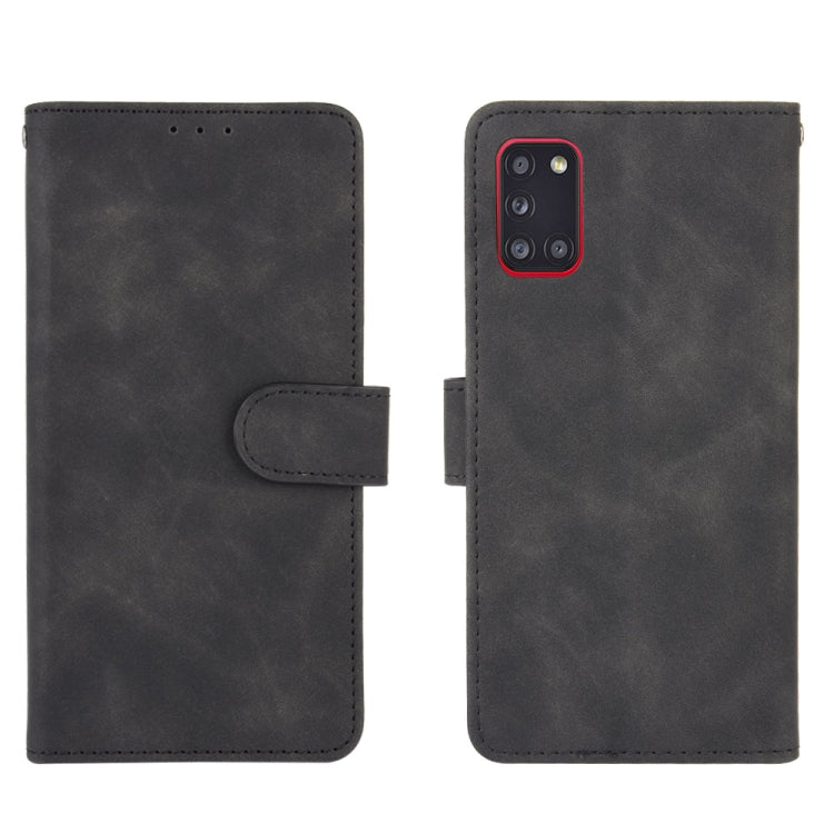 For Samsung Galaxy A31 Solid Color Skin Feel Magnetic Buckle Horizontal Flip Calf Texture PU Leather Case with Holder & Card Slots & Wallet
