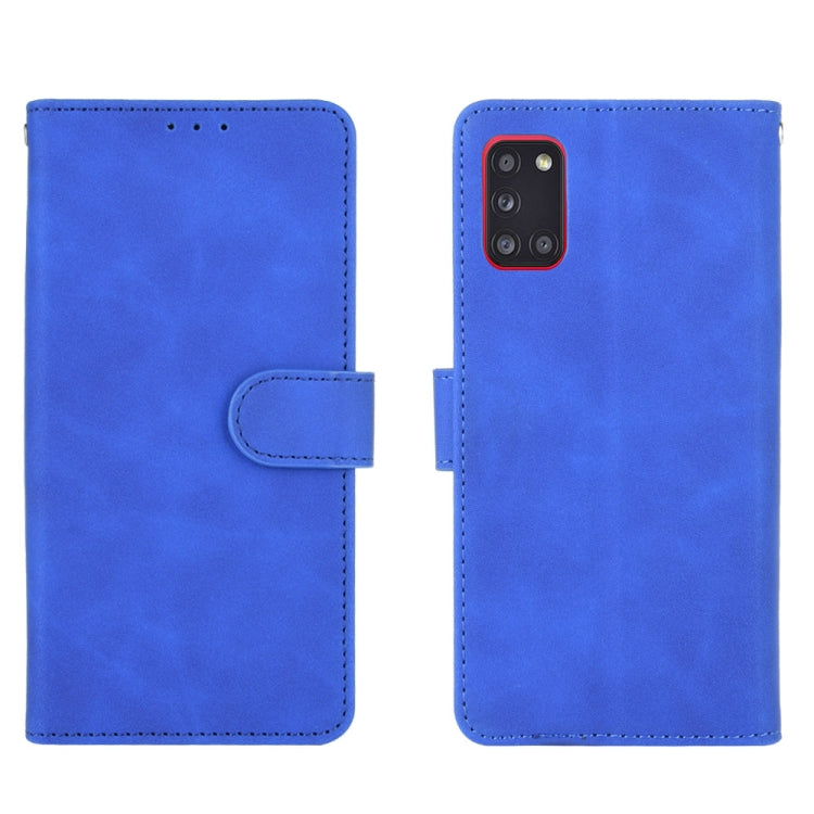 For Samsung Galaxy A31 Solid Color Skin Feel Magnetic Buckle Horizontal Flip Calf Texture PU Leather Case with Holder & Card Slots & Wallet