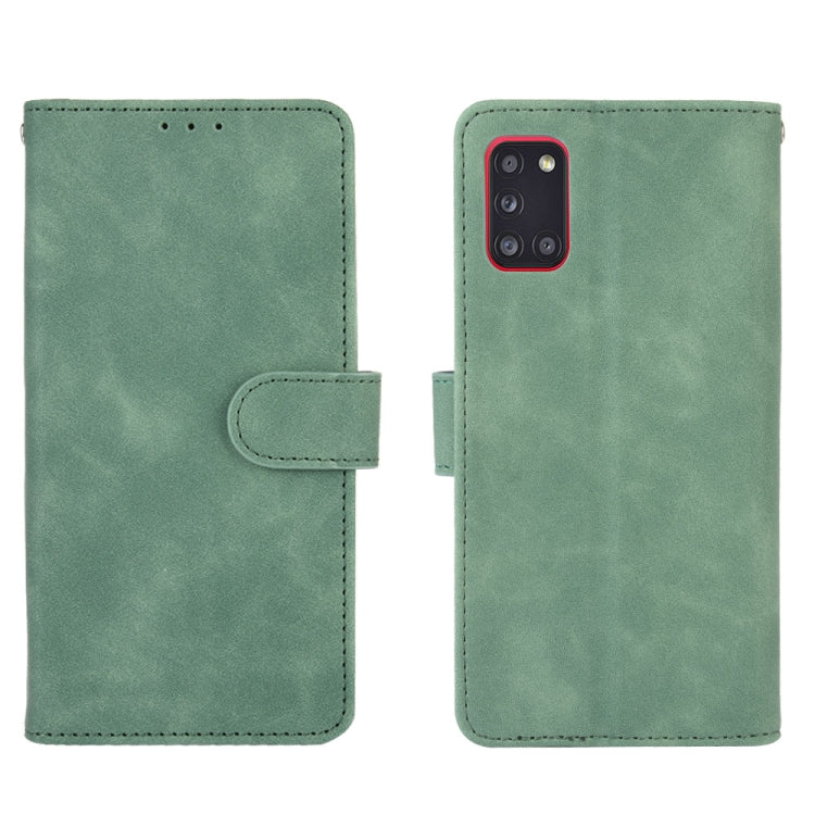 For Samsung Galaxy A31 Solid Color Skin Feel Magnetic Buckle Horizontal Flip Calf Texture PU Leather Case with Holder & Card Slots & Wallet