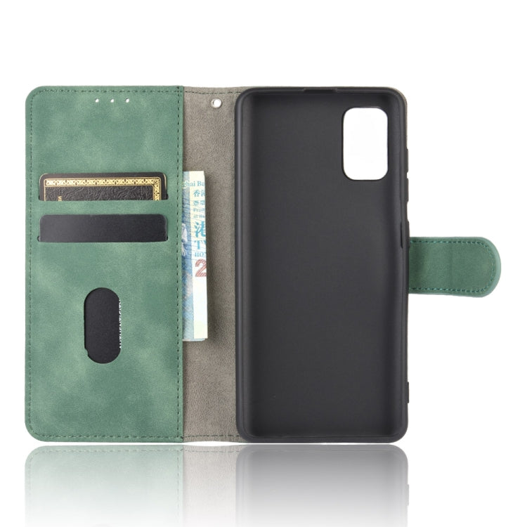 For Samsung Galaxy A31 Solid Color Skin Feel Magnetic Buckle Horizontal Flip Calf Texture PU Leather Case with Holder & Card Slots & Wallet