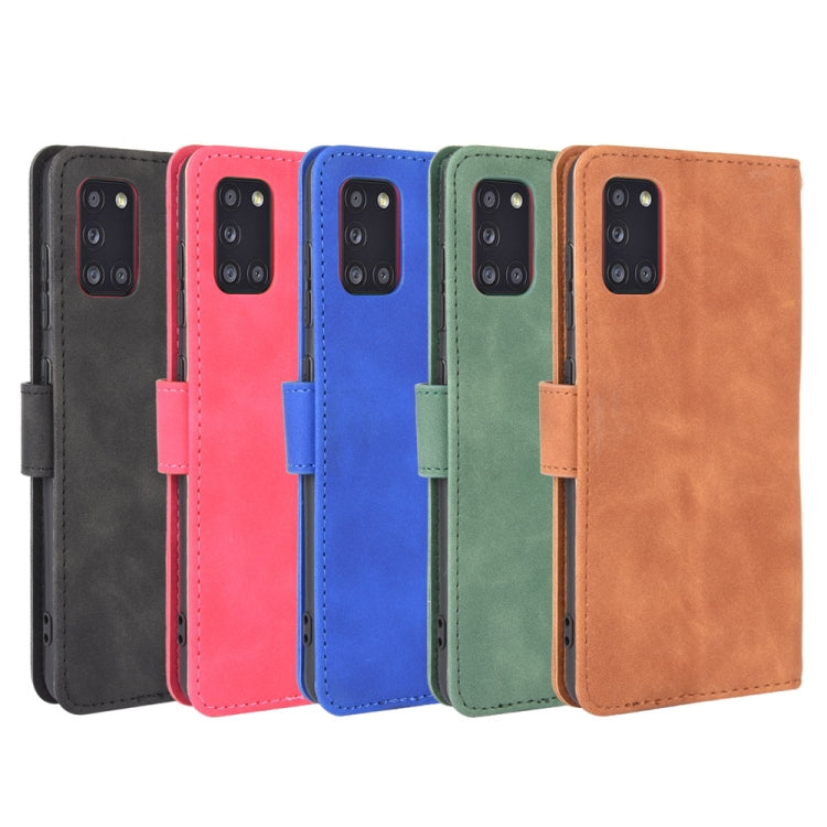 For Samsung Galaxy A31 Solid Color Skin Feel Magnetic Buckle Horizontal Flip Calf Texture PU Leather Case with Holder & Card Slots & Wallet