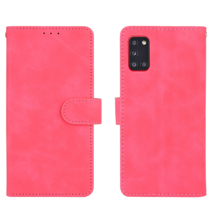 For Samsung Galaxy A31 Solid Color Skin Feel Magnetic Buckle Horizontal Flip Calf Texture PU Leather Case with Holder & Card Slots & Wallet