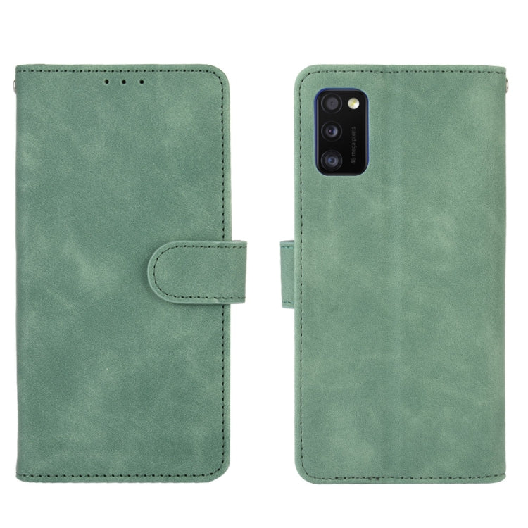 For Samsung Galaxy A41 (Eurasian Version) Solid Color Skin Feel Magnetic Buckle Horizontal Flip Calf Texture PU Leather Case with Holder & Card Slots & Wallet
