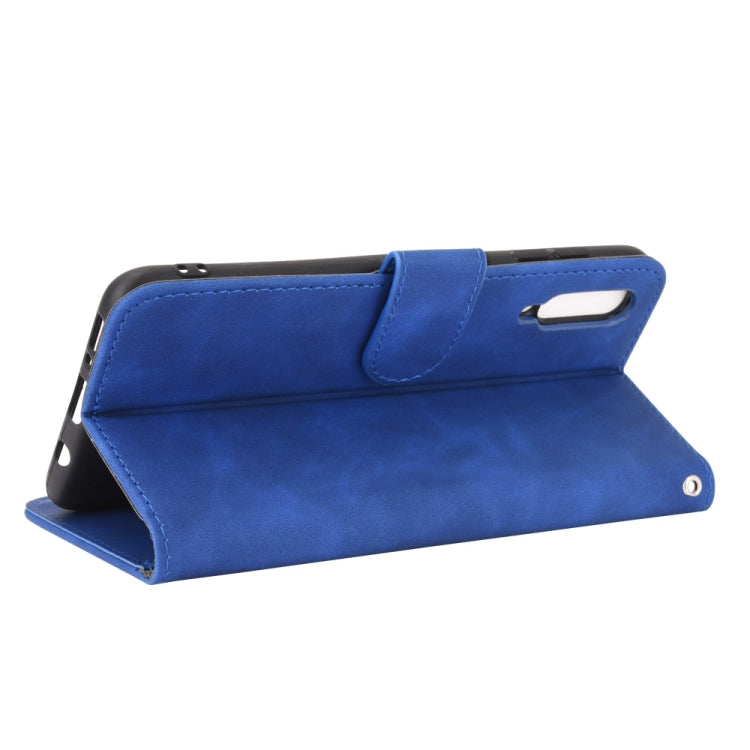 For Samsung Galaxy A50 Solid Color Skin Feel Magnetic Buckle Horizontal Flip Calf Texture PU Leather Case with Holder & Card Slots & Wallet