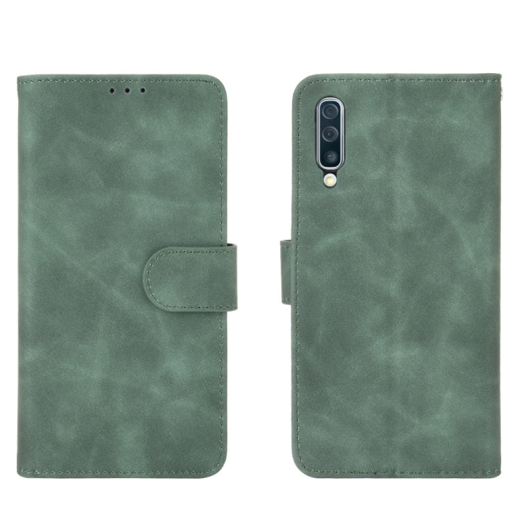 For Samsung Galaxy A50 Solid Color Skin Feel Magnetic Buckle Horizontal Flip Calf Texture PU Leather Case with Holder & Card Slots & Wallet