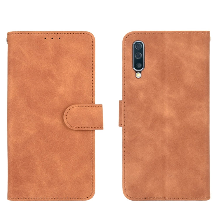 For Samsung Galaxy A50 Solid Color Skin Feel Magnetic Buckle Horizontal Flip Calf Texture PU Leather Case with Holder & Card Slots & Wallet