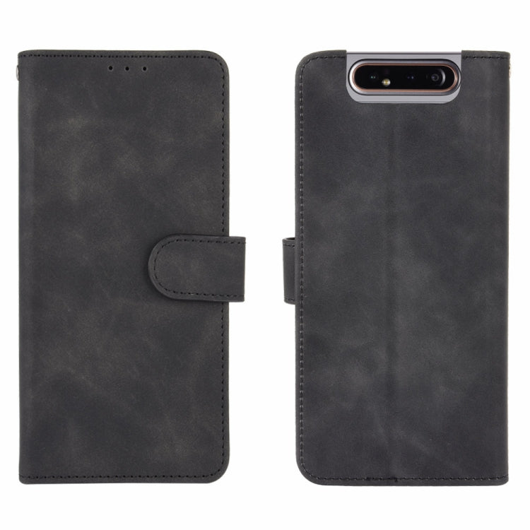 For Samsung Galaxy A80 Solid Color Skin Feel Magnetic Buckle Horizontal Flip Calf Texture PU Leather Case with Holder & Card Slots & Wallet