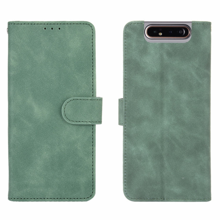 For Samsung Galaxy A80 Solid Color Skin Feel Magnetic Buckle Horizontal Flip Calf Texture PU Leather Case with Holder & Card Slots & Wallet