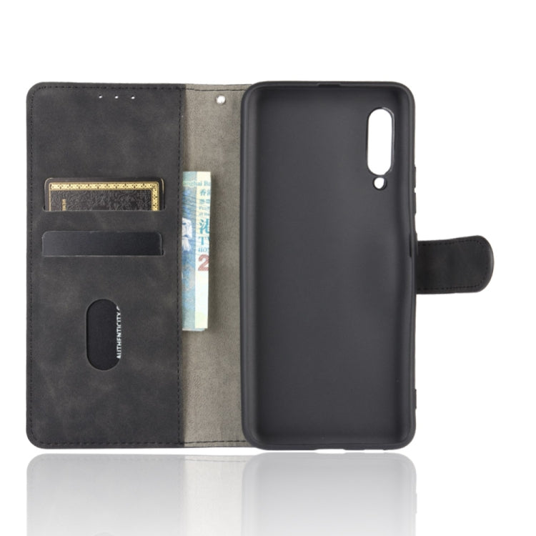 For Samsung Galaxy A90 5G Solid Color Skin Feel Magnetic Buckle Horizontal Flip Calf Texture PU Leather Case with Holder & Card Slots & Wallet
