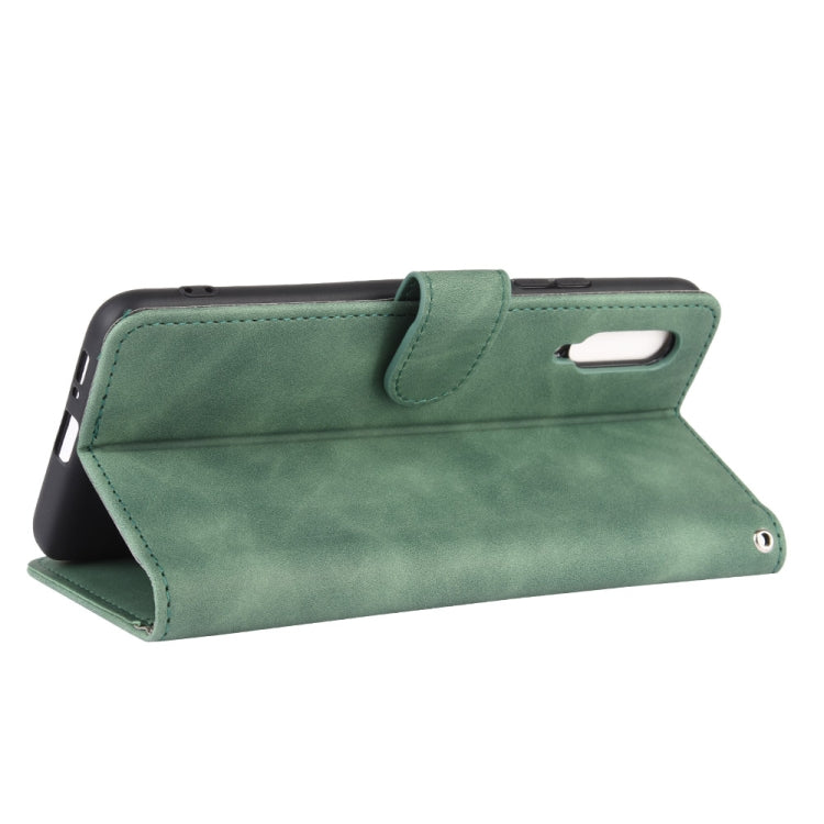 For Samsung Galaxy A90 5G Solid Color Skin Feel Magnetic Buckle Horizontal Flip Calf Texture PU Leather Case with Holder & Card Slots & Wallet