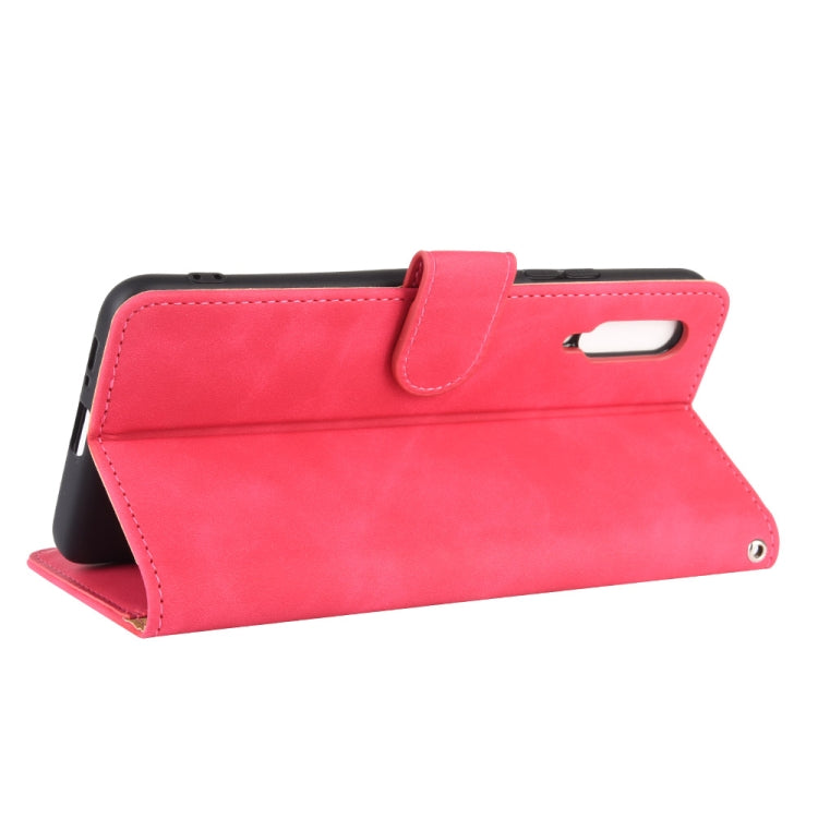 For Samsung Galaxy A90 5G Solid Color Skin Feel Magnetic Buckle Horizontal Flip Calf Texture PU Leather Case with Holder & Card Slots & Wallet