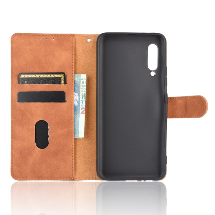 For Samsung Galaxy A90 5G Solid Color Skin Feel Magnetic Buckle Horizontal Flip Calf Texture PU Leather Case with Holder & Card Slots & Wallet