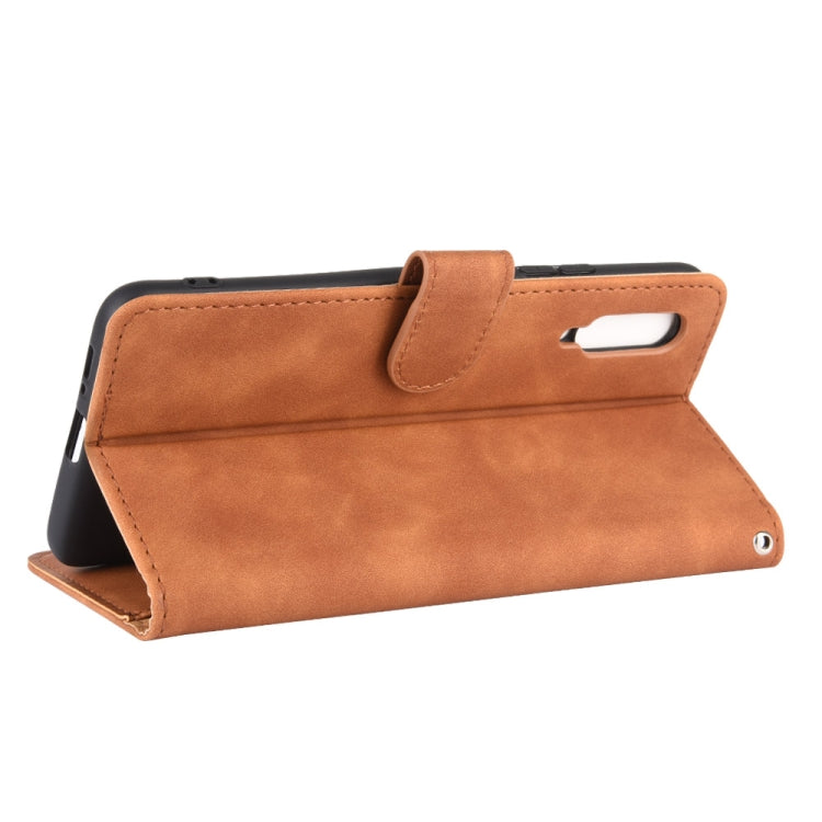 For Samsung Galaxy A90 5G Solid Color Skin Feel Magnetic Buckle Horizontal Flip Calf Texture PU Leather Case with Holder & Card Slots & Wallet