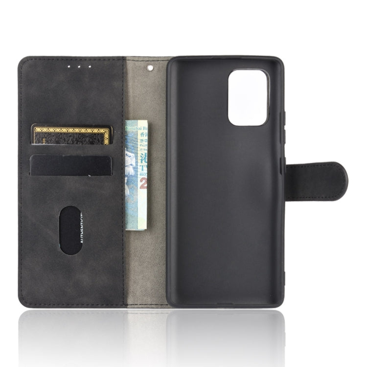 For Samsung Galaxy A91 / M80s Solid Color Skin Feel Magnetic Buckle Horizontal Flip Calf Texture PU Leather Case with Holder & Card Slots & Wallet