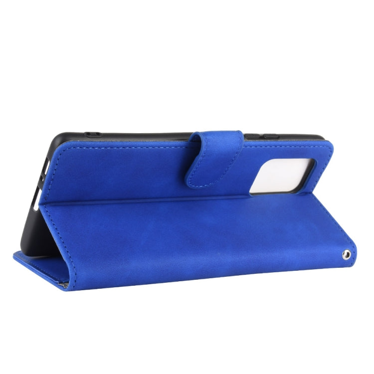 For Samsung Galaxy A91 / M80s Solid Color Skin Feel Magnetic Buckle Horizontal Flip Calf Texture PU Leather Case with Holder & Card Slots & Wallet