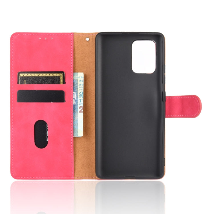 For Samsung Galaxy A91 / M80s Solid Color Skin Feel Magnetic Buckle Horizontal Flip Calf Texture PU Leather Case with Holder & Card Slots & Wallet