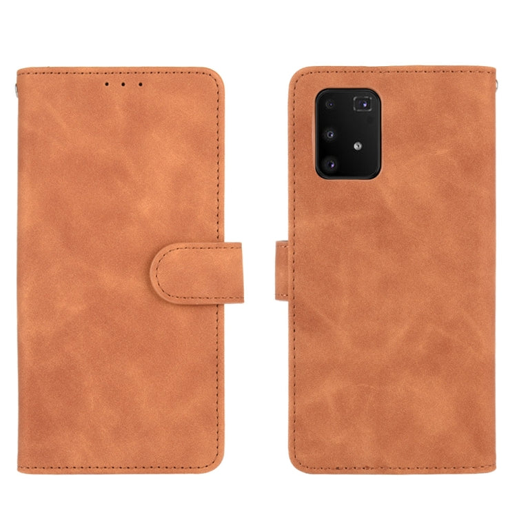 For Samsung Galaxy A91 / M80s Solid Color Skin Feel Magnetic Buckle Horizontal Flip Calf Texture PU Leather Case with Holder & Card Slots & Wallet