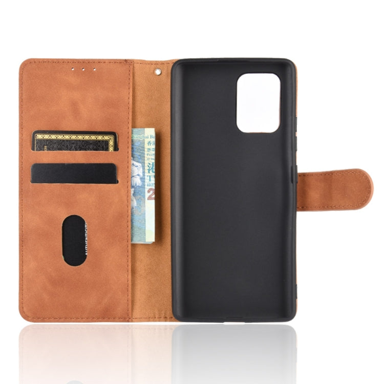 For Samsung Galaxy A91 / M80s Solid Color Skin Feel Magnetic Buckle Horizontal Flip Calf Texture PU Leather Case with Holder & Card Slots & Wallet