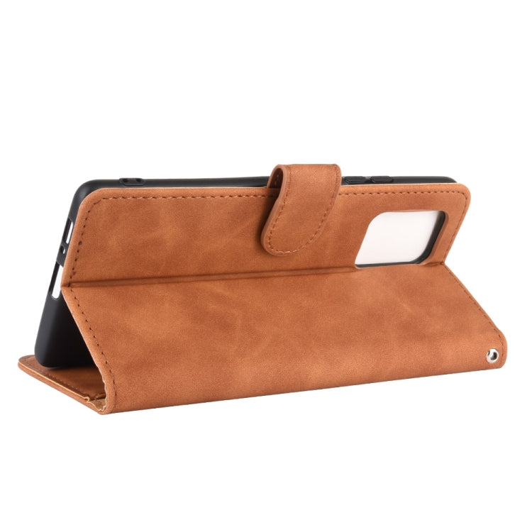 For Samsung Galaxy A91 / M80s Solid Color Skin Feel Magnetic Buckle Horizontal Flip Calf Texture PU Leather Case with Holder & Card Slots & Wallet