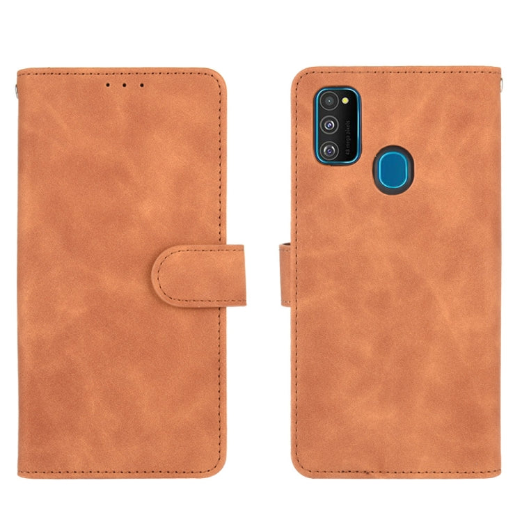 For Samsung Galaxy M30s / M21 Solid Color Skin Feel Magnetic Buckle Horizontal Flip Calf Texture PU Leather Case with Holder & Card Slots & Wallet