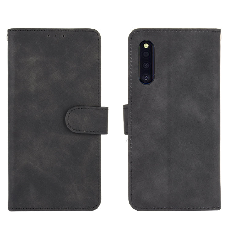 For Samsung Galaxy A41 (Japanese Version) Solid Color Skin Feel Magnetic Buckle Horizontal Flip Calf Texture PU Leather Case with Holder & Card Slots & Wallet