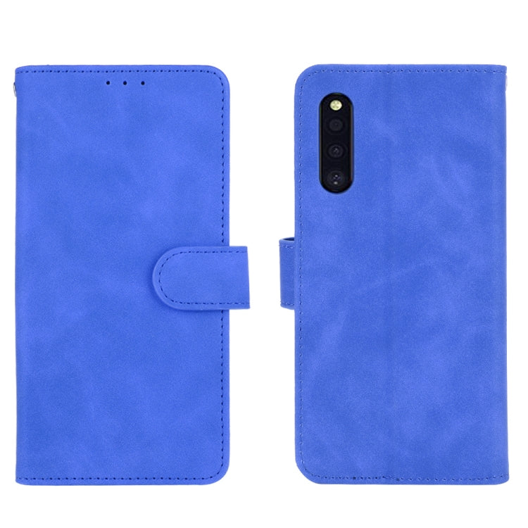 For Samsung Galaxy A41 (Japanese Version) Solid Color Skin Feel Magnetic Buckle Horizontal Flip Calf Texture PU Leather Case with Holder & Card Slots & Wallet