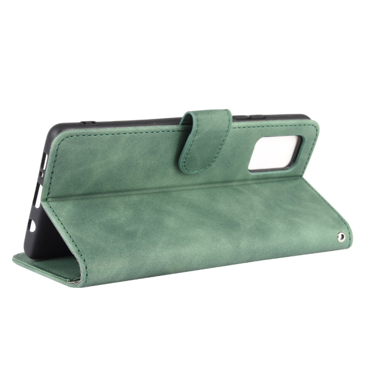 For Samsung Galaxy A51 5G Solid Color Skin Feel Magnetic Buckle Horizontal Flip Calf Texture PU Leather Case with Holder & Card Slots & Wallet