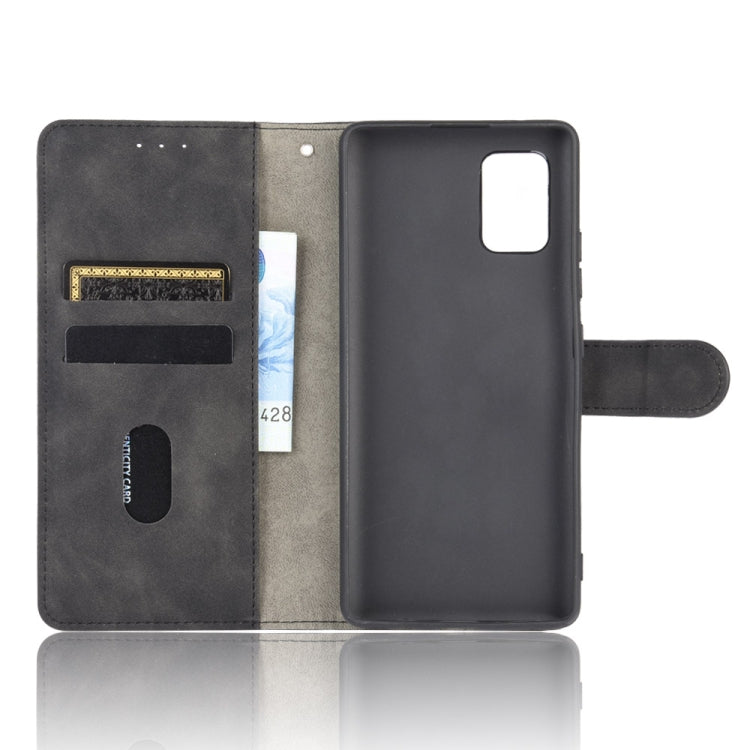 For Samsung Galaxy A71 Solid Color Skin Feel Magnetic Buckle Horizontal Flip Calf Texture PU Leather Case with Holder & Card Slots & Wallet